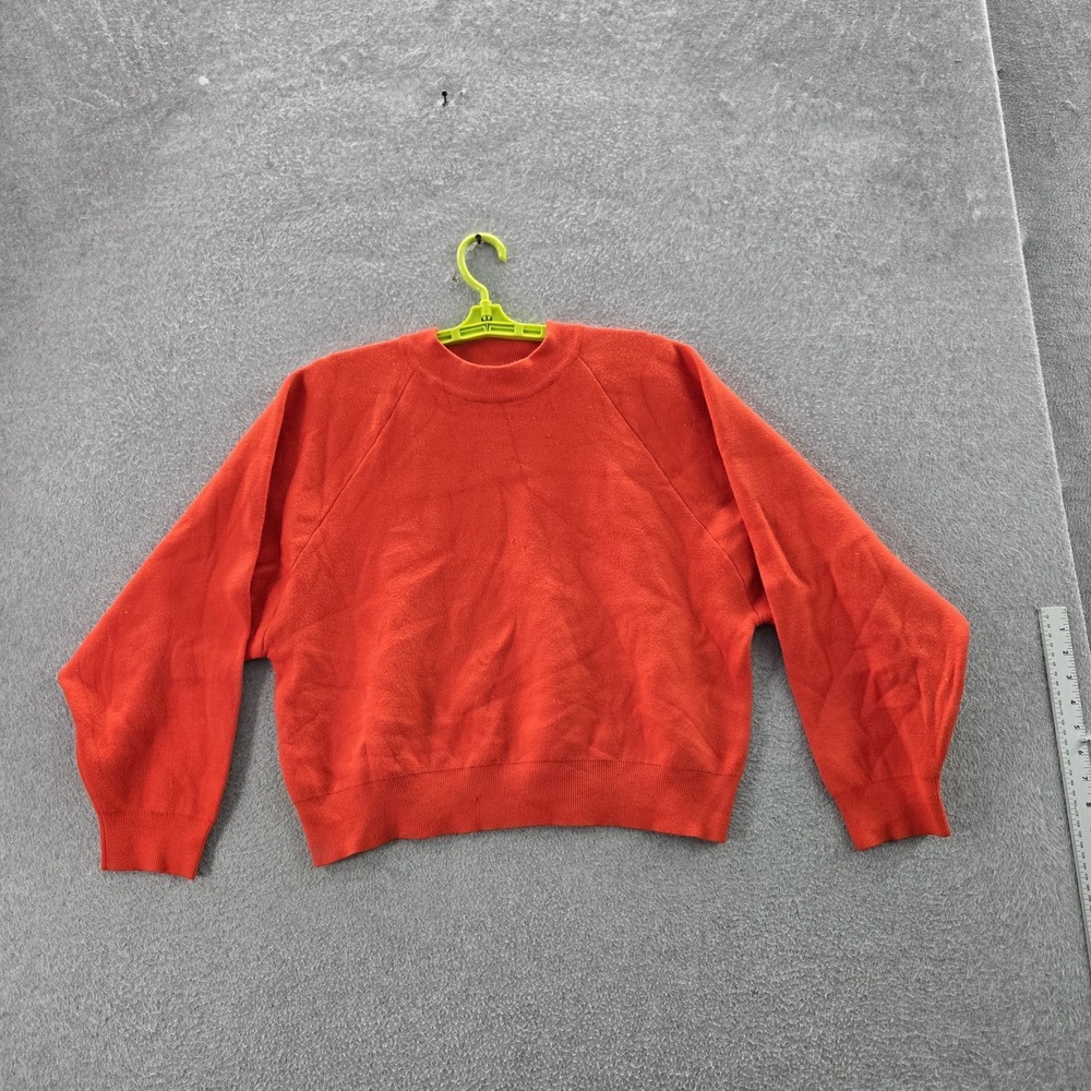 All:row Women Sweatshirt LARGE Orange Nylon Viscose Long Sleeve‎